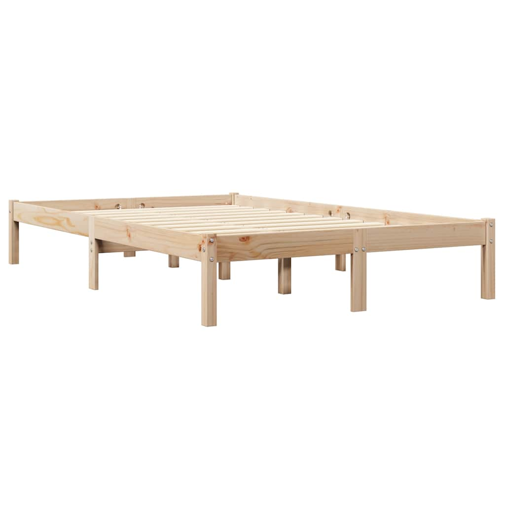 Lit bibliothèque sans matelas 120x190 cm bois de pin massif