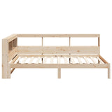 Lit bibliothèque sans matelas 90x190 cm bois de pin massif