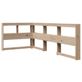 Lit bibliothèque sans matelas 75x190 cm bois de pin massif