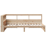 Lit bibliothèque sans matelas 75x190 cm bois de pin massif