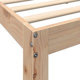 Library bed without mattress 150x200 cm solid pine wood