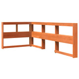 Lit bibliothèque sans matelas cire marron 90x190 cm pin massif