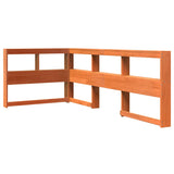 Lit bibliothèque sans matelas cire marron 75x190 cm pin massif