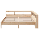 Lit bibliothèque sans matelas 180x200 cm bois massif de pin