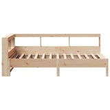 Lit bibliothèque sans matelas 100x200 cm bois massif de pin