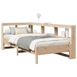 Lit bibliothèque sans matelas 75x190 cm bois de pin massif