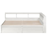 Lit bibliothèque sans matelas blanc 180x200 cm bois pin massif