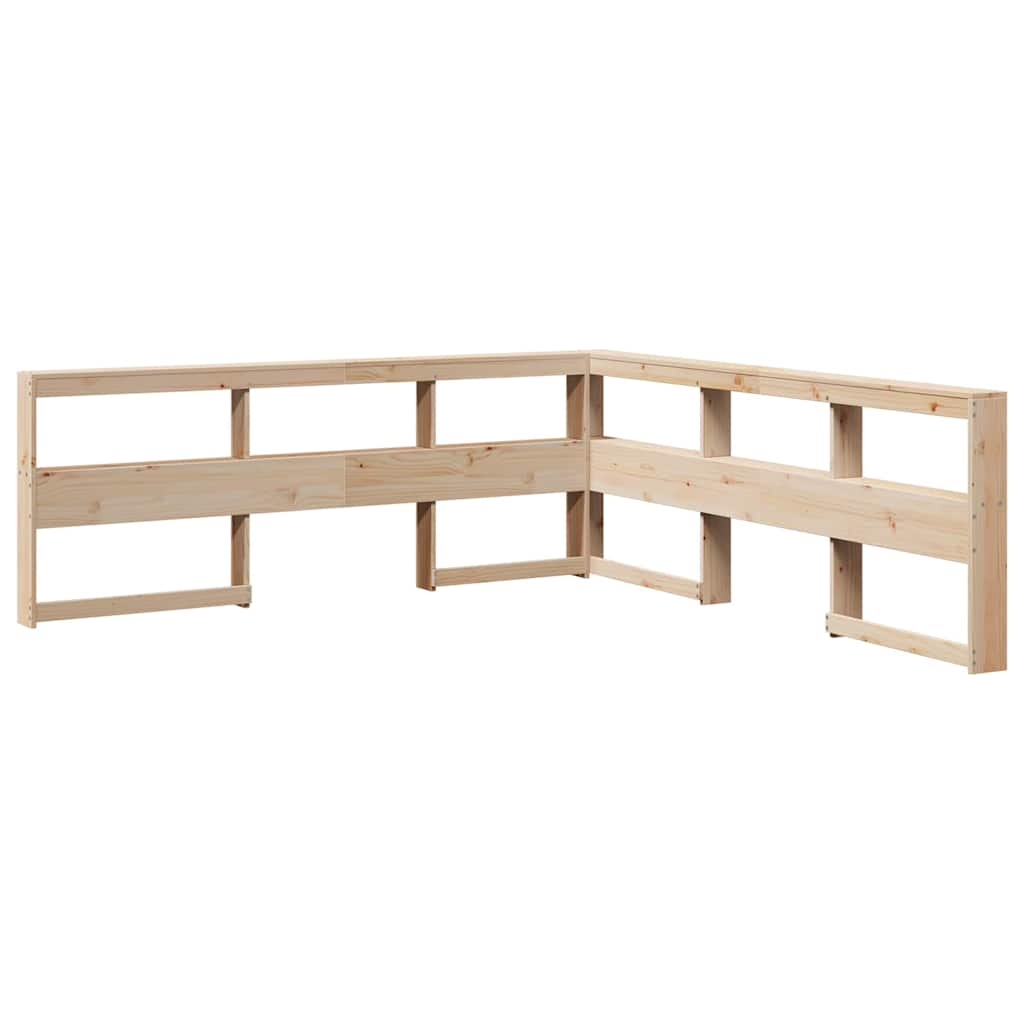 Lit bibliothèque sans matelas 180x200 cm bois massif de pin