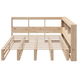 Library bed without mattress 140x200 cm solid pine wood