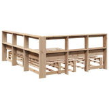 Library bed without mattress 140x200 cm solid pine wood