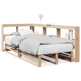 Lit bibliothèque sans matelas 90x190 cm bois de pin massif