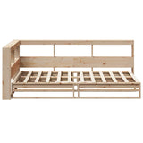 Lit bibliothèque sans matelas 90x190 cm bois de pin massif