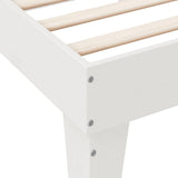 Lit bibliothèque sans matelas blanc 200x200 cm bois pin massif