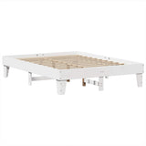 Lit bibliothèque sans matelas blanc 150x200 cm bois pin massif