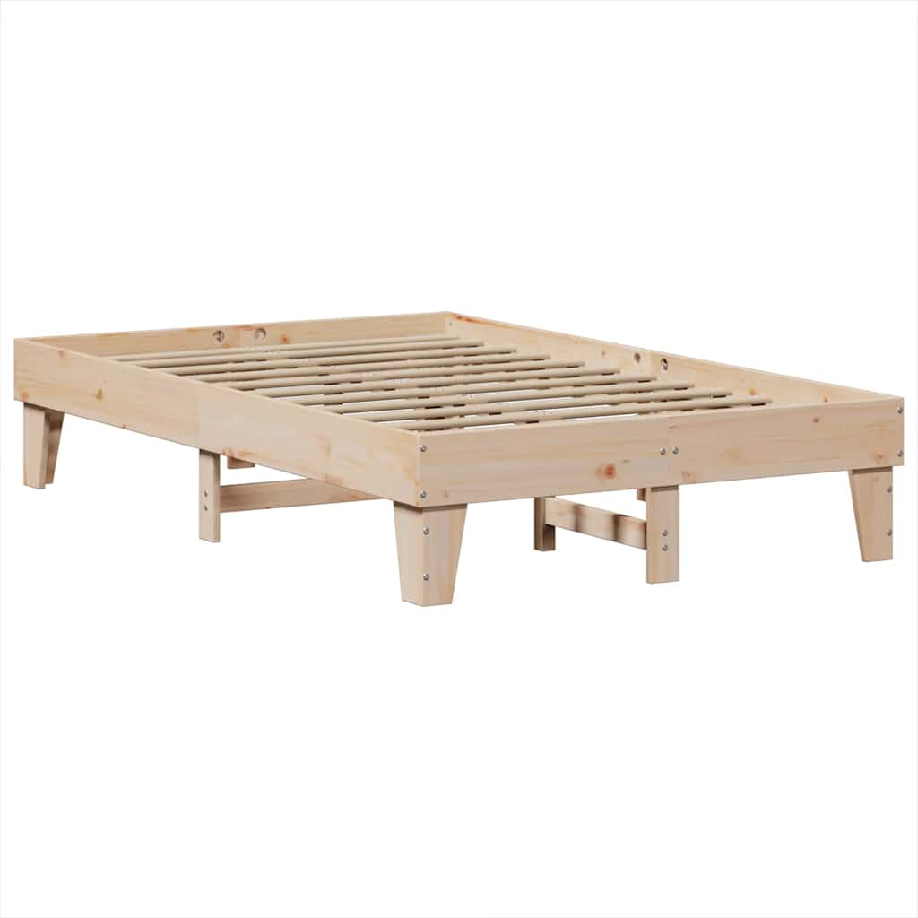 Lit bibliothèque sans matelas 120x200 cm bois de pin massif