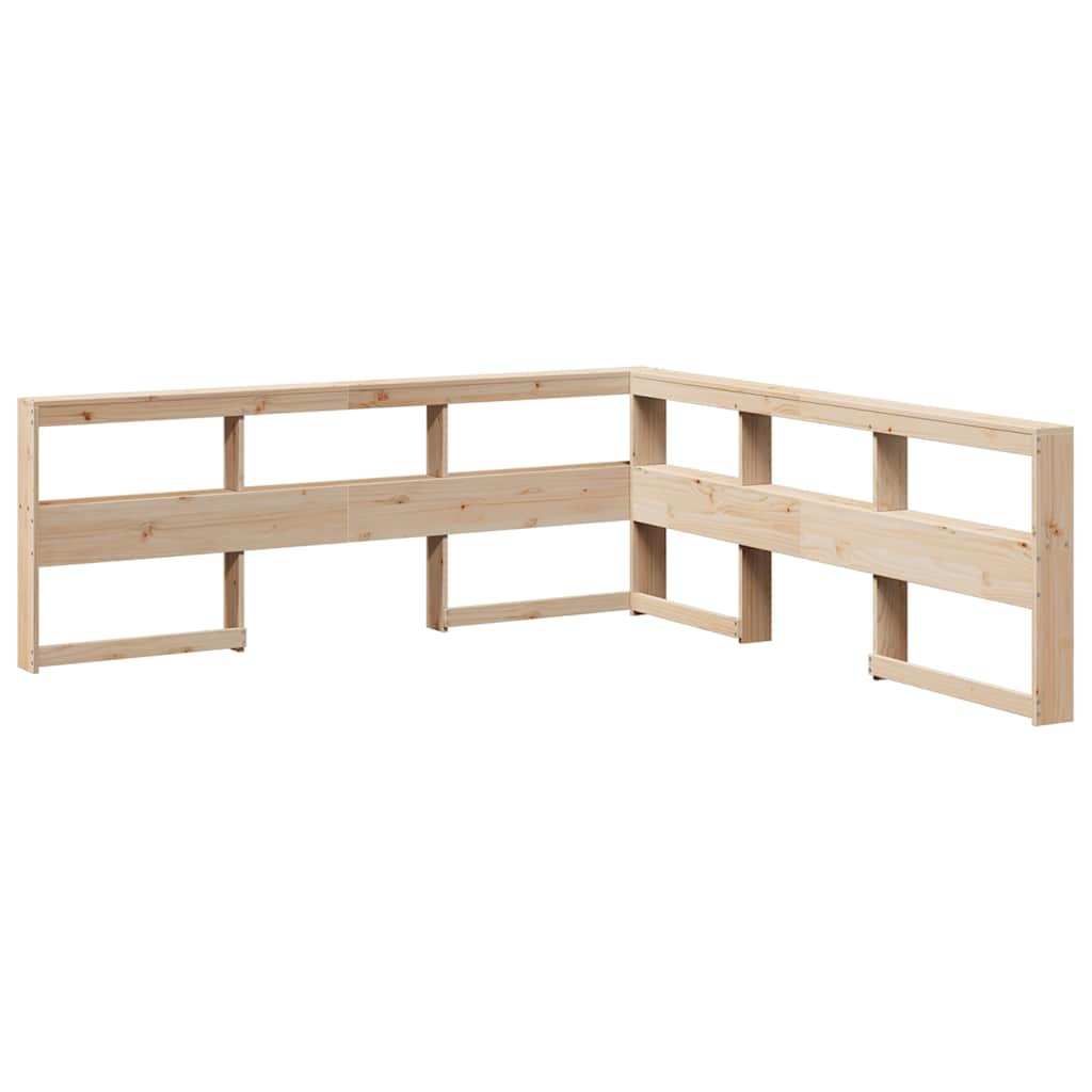 Lit bibliothèque sans matelas 100x200 cm bois massif de pin