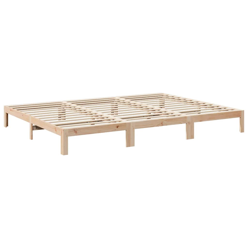 Cadre de lit familial sans matelas 240x200cm bois massif de pin