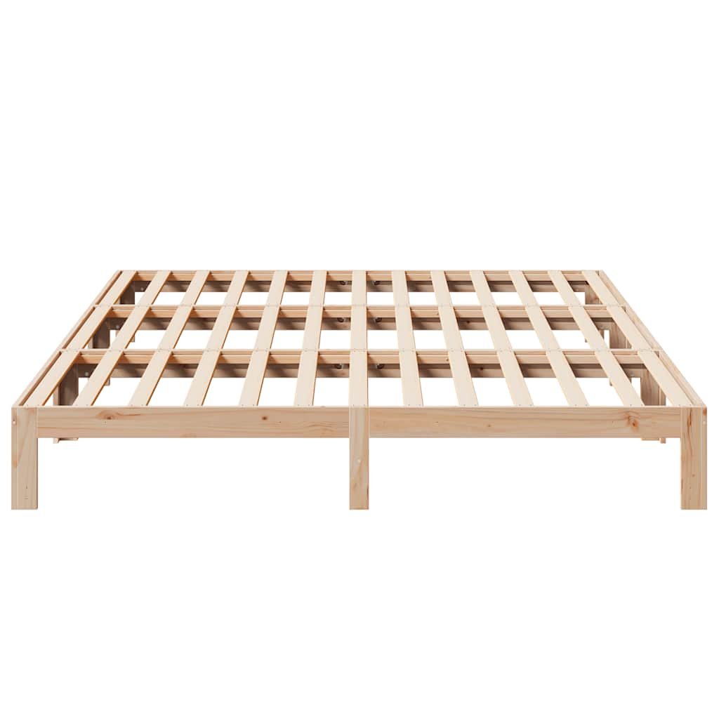 Cadre de lit familial sans matelas 240x200cm bois massif de pin