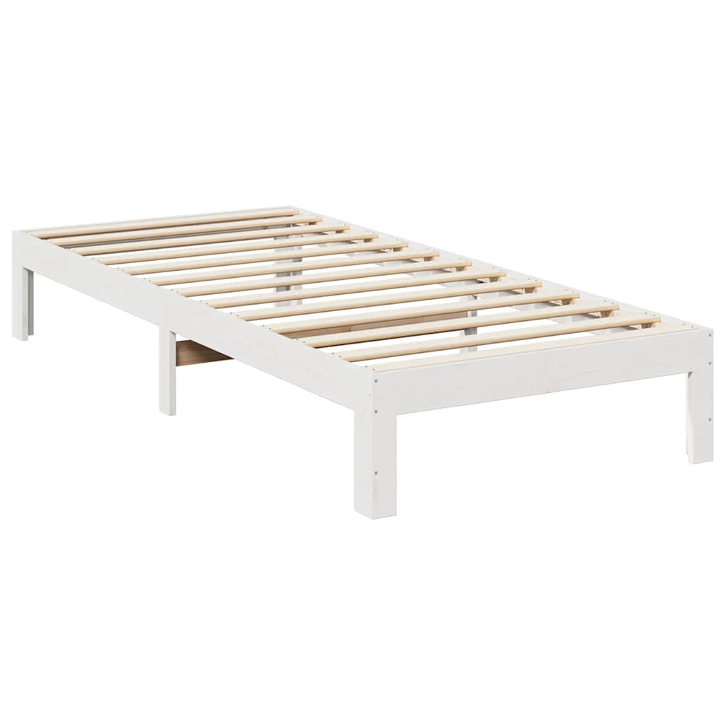 Cadre de lit familial sans matelas blanc 240x200 cm