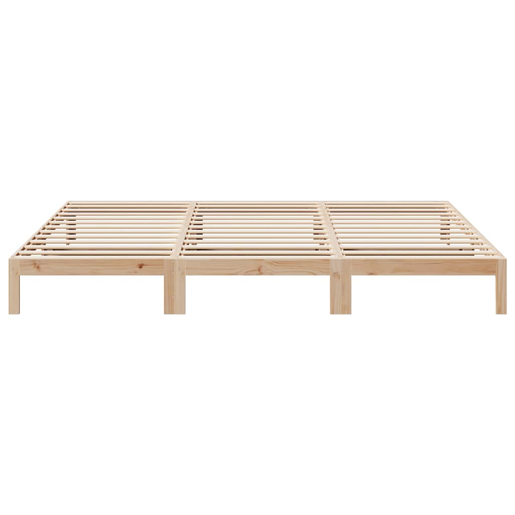 Cadre de lit familial sans matelas 270x200cm bois massif de pin