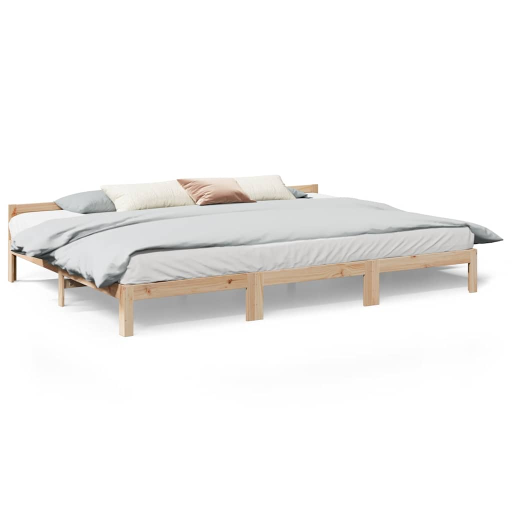 Cadre de lit familial sans matelas 240x200cm bois massif de pin