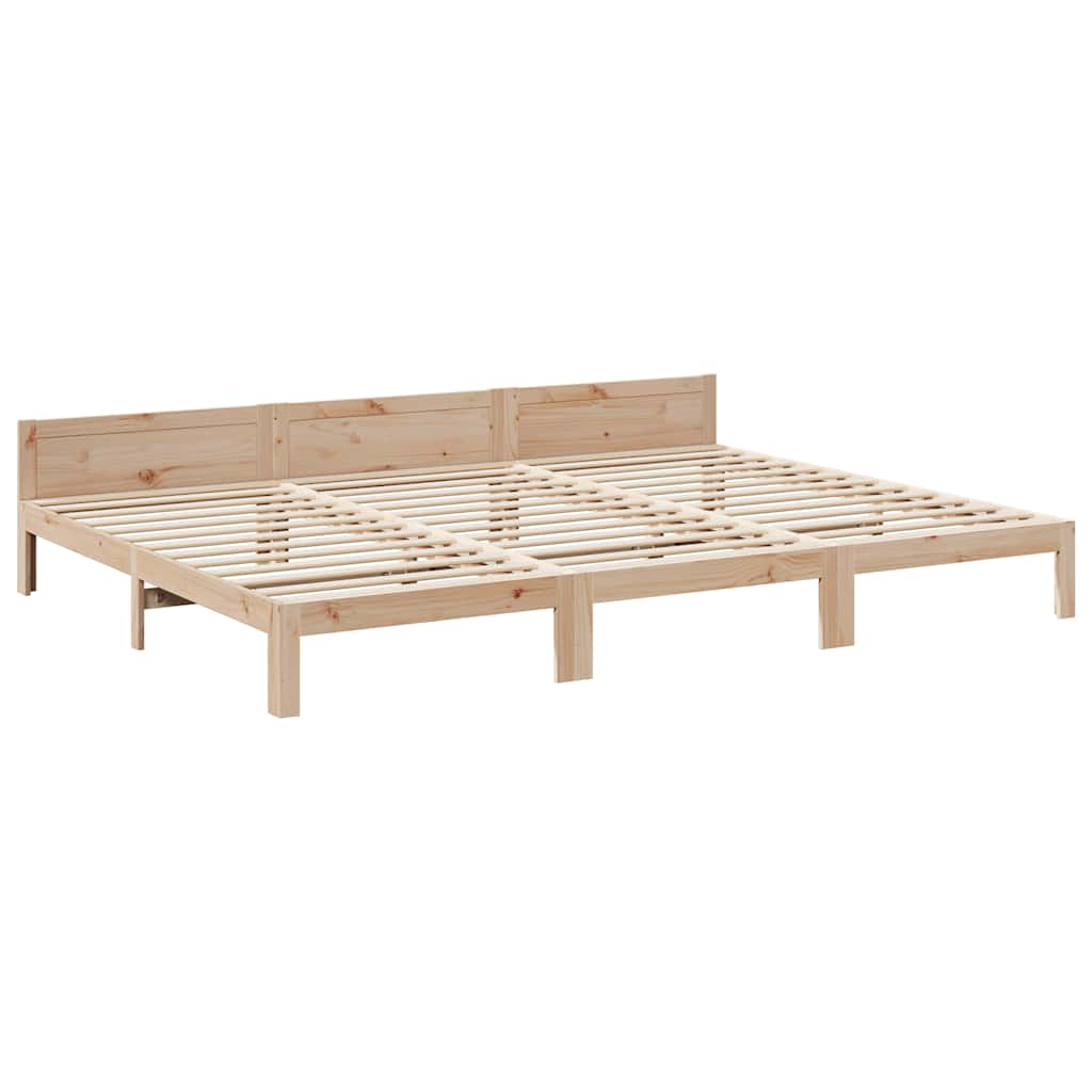 Cadre de lit familial sans matelas 240x200cm bois massif de pin