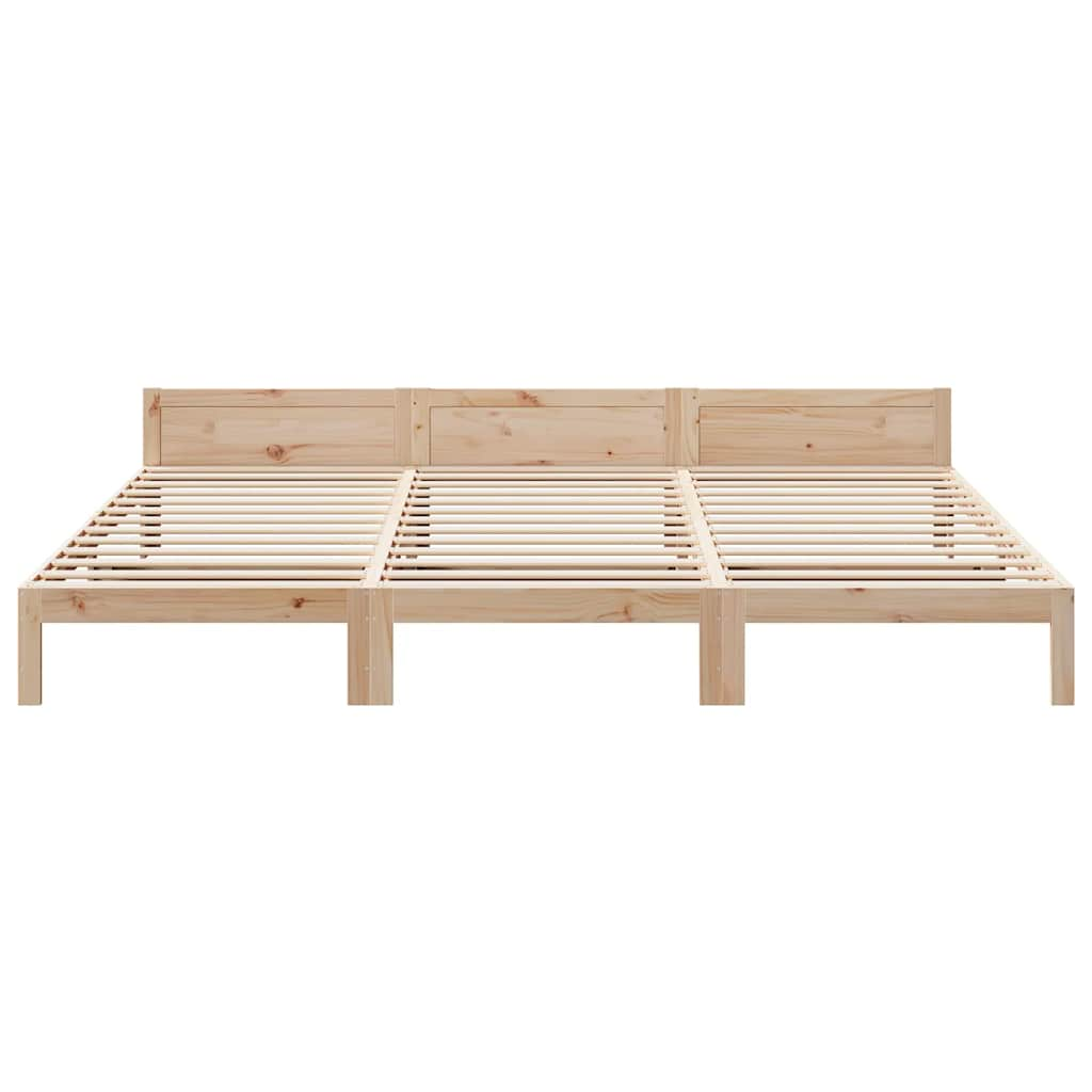 Cadre de lit familial sans matelas 240x200cm bois massif de pin