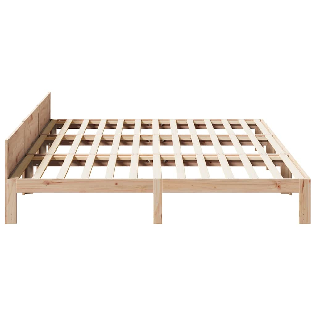 Cadre de lit familial sans matelas 240x200cm bois massif de pin