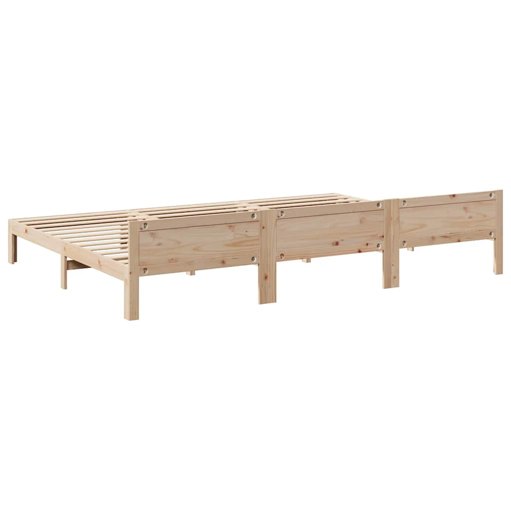 Cadre de lit familial sans matelas 240x200cm bois massif de pin