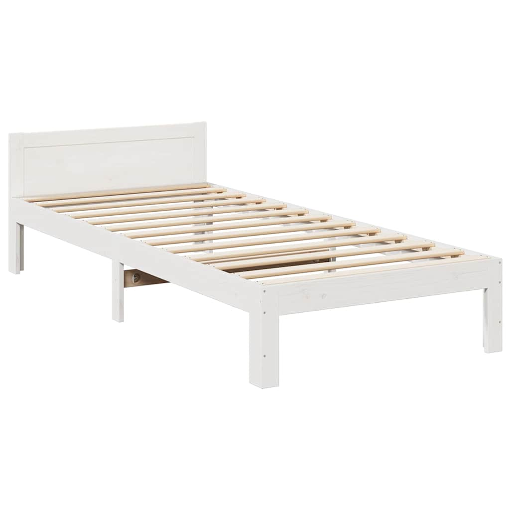 Cadre de lit familial sans matelas blanc 240x200 cm