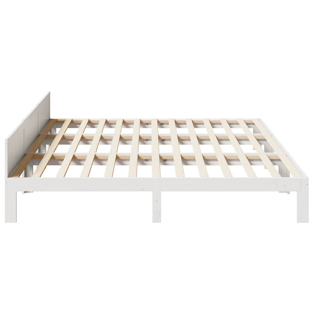 Cadre de lit familial sans matelas blanc 240x200 cm