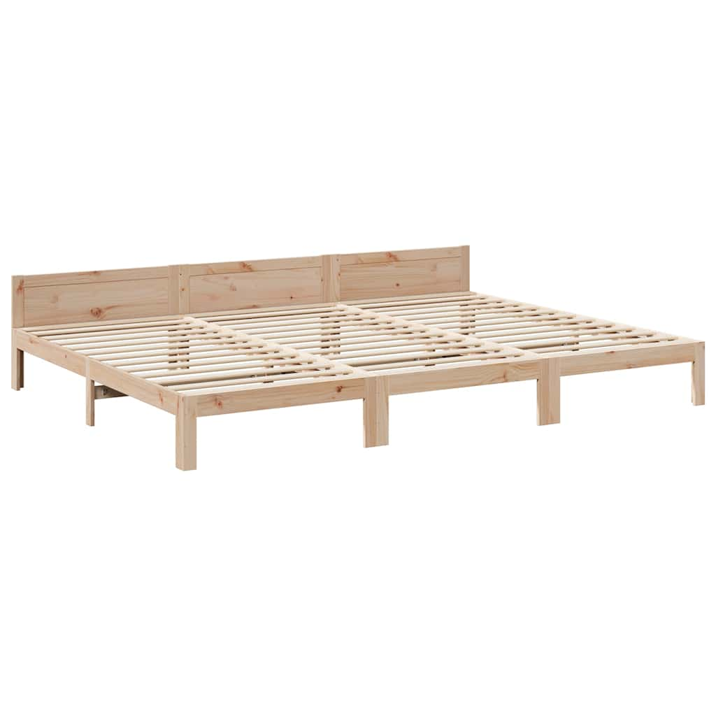 Cadre de lit familial sans matelas 270x200cm bois massif de pin