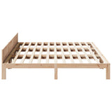 Cadre de lit familial sans matelas 270x200cm bois massif de pin