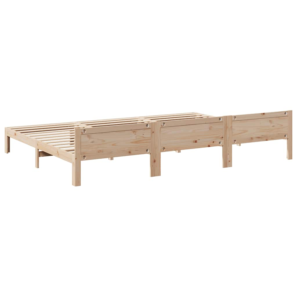 Cadre de lit familial sans matelas 270x200cm bois massif de pin