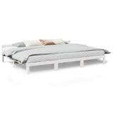 Cadre de lit familial sans matelas blanc 270x200 cm