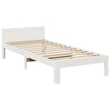 Cadre de lit familial sans matelas blanc 270x200 cm