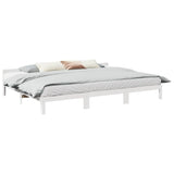 Cadre de lit familial sans matelas blanc 270x200 cm