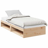 Lit de jour avec matelas 100x200 cm bois de pin massif