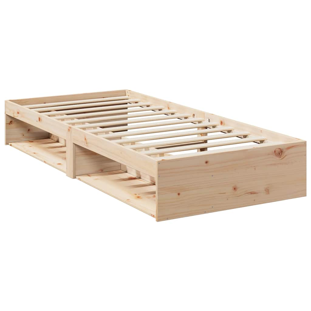 Lit de jour avec matelas 100x200 cm bois de pin massif