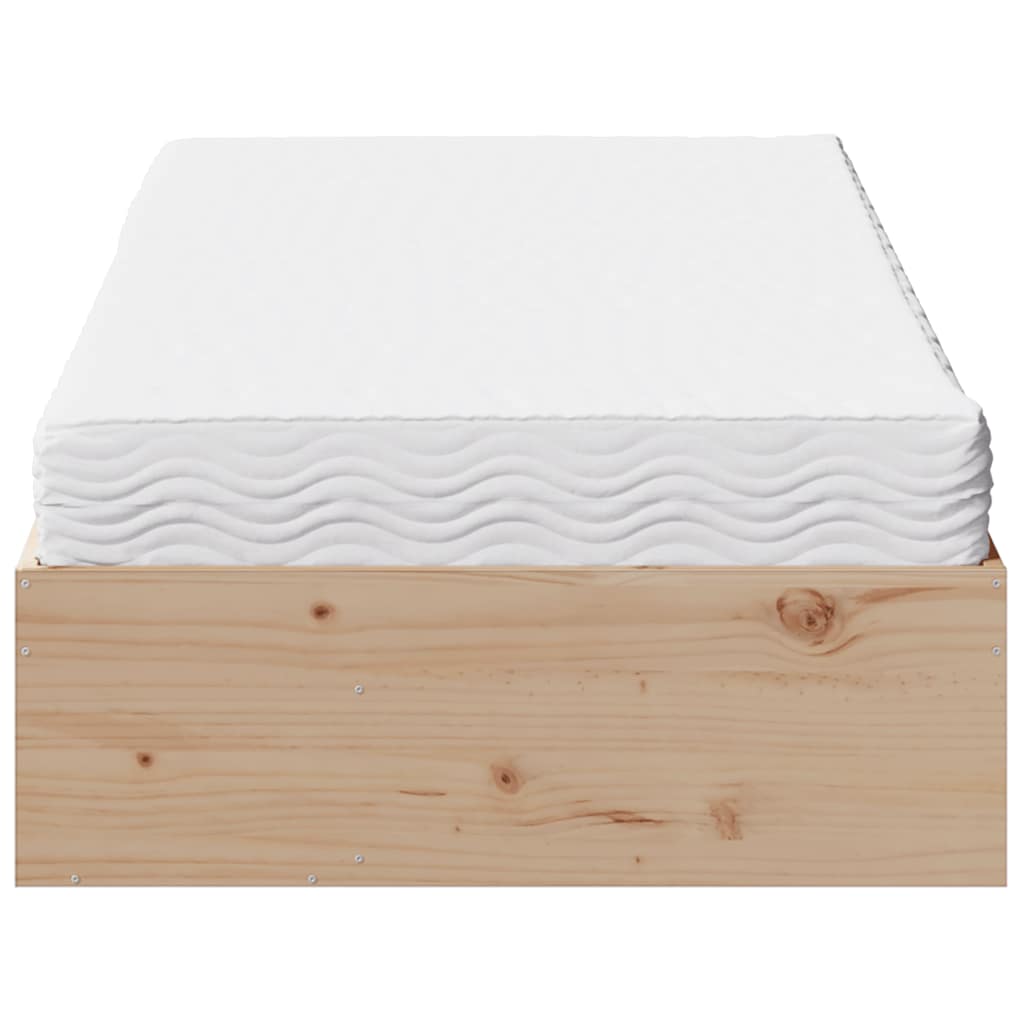 Lit de jour avec matelas 100x200 cm bois de pin massif