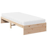 Lit de jour avec matelas 100x200 cm bois de pin massif