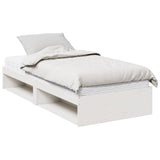 Lit de jour avec matelas blanc 100x200 cm bois de pin massif