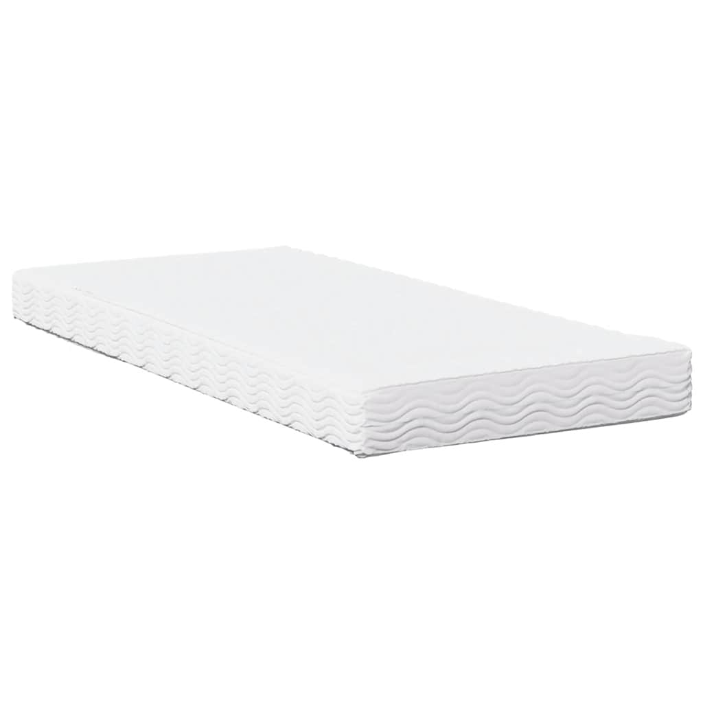 Lit de jour avec matelas blanc 100x200 cm bois de pin massif