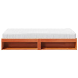 Lit de jour avec matelas cire marron 100x200 cm bois pin massif