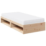 Lit de jour avec matelas 90x200 cm bois de pin massif