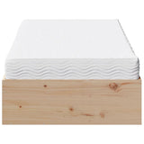 Lit de jour avec matelas 90x200 cm bois de pin massif