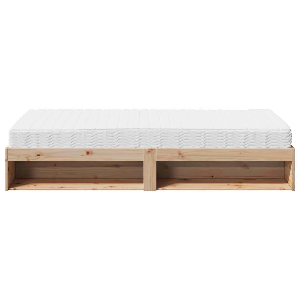 Lit de jour avec matelas 90x200 cm bois de pin massif