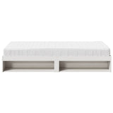 Lit de jour avec matelas blanc 90x200 cm bois de pin massif