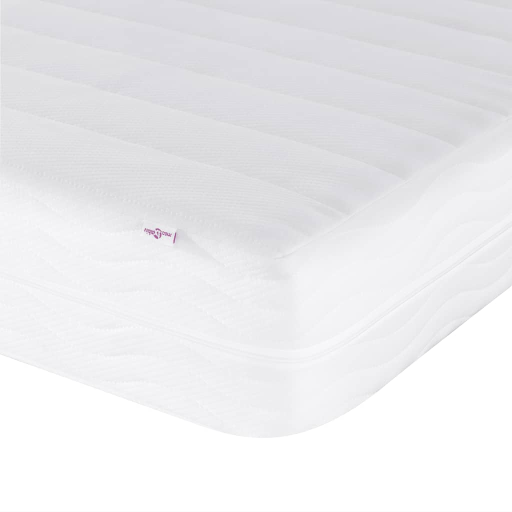 Lit de jour avec matelas blanc 90x200 cm bois de pin massif