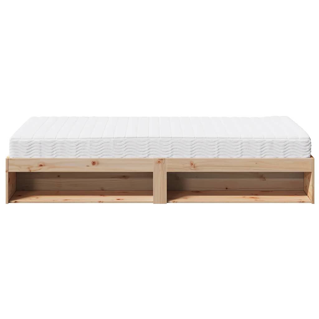 Lit de jour avec matelas 80x200 cm bois de pin massif